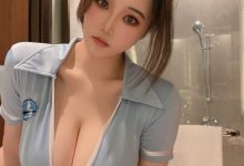 安妮  — 蓝色低胸 [24P+5V-292M]-妹子图