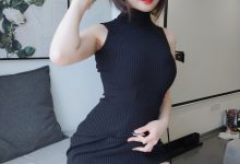 Coser小姐姐白银81黑色包臀裙-妹子图