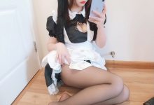 二次元美女古川kagura - 黑丝开胸 猫耳女仆 [55P1V-152MB]-妹子图