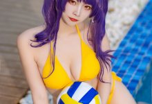 二佐Nisa - NO.136 碧蓝波拉泳装 [20P-364MB]-妹子图