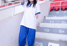 [BoBoSocks袜啵啵]NO.002 稚予-校服、贝壳头、白棉袜、裸足[13P+1V／2.99GB]-妹子图