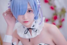 喵糖映画 TML.014 蕾姆粉红兔女郎-妹子图