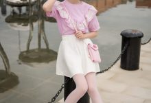 [SSA丝社] NO.009 小琪琪 超薄5D长筒袜街拍-妹子图