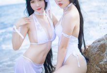 抖娘-利世图集 - 抖娘×不呆猫 獒犬海边泳装[41P／326MB]-妹子图