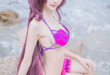 [Cosplay]木绵绵OwO - 泳装斯卡哈 [21P]-妹子图