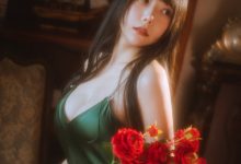 香草喵露露 - NO.46 杨枝甘露 绿色连衣裙 [45P1V-1.19GB]-妹子图