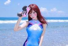 性感海边美女守望先锋cos美女图片-妹子图