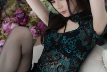 近卫丸子头 NO.003 – 旗袍蓝 [60P47M]-妹子图