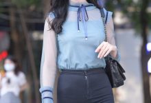 都市丽人黑色紧身牛仔裤【110P-2.56G】-妹子图