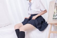 [SSA丝社]超清写真 NO.181 小佩 酒窝少女JK制服肉丝黑袜穿搭示范[135P-1.44GB]-妹子图