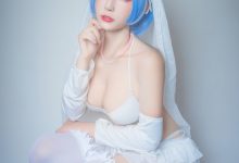 黑米粥 NO.011 – 蕾姆婚纱 [9P-86M]-妹子图