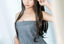 蠢沫沫 — 真爱版 灰浴巾 [40P-555M]-妹子图