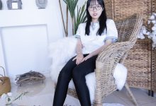 [BoBoSocks袜啵啵]NO.044 稚予-贝壳头、匡威帆布鞋、短肉丝[154P+1V／5.39GB]-妹子图