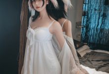 喵糖映画 VOL.139 白色私房睡裙-妹子图