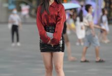 都市丽人红衣黑色皮裙小姐姐【462P+4V-7.38G】-妹子图