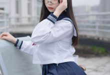喵糖映画 VOL.067 喵喵的白丝水手服-妹子图