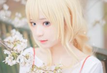 花柒hana NO.020 — 宫园熏粉裙 [9P-87M]-妹子图