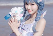 彩芸_Nebula - NO.01 渐变贝壳白紫 [15P-72MB]-妹子图