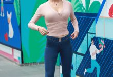 精选街拍作品 NO.0035 紧身牛仔红高丰满美女模拍高清图[447P／504MB]-妹子图