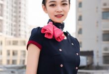 SIW斯文传媒 015 春夏东航短袖工装带丝巾腰带 - 嘉慧 [61P-154M]-妹子图