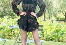 SIW斯文传媒 040 黑色网纱碎花长袖连衣裙 - 龙哥 [63P-218M]-妹子图