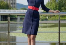 SIW斯文传媒 051 东航工装制服帽子丝巾套裙四件套 - 思琪 [67P-163M]-妹子图