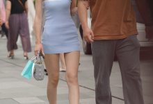 都市丽人一字抹胸装包臀裙美女【132P+1V-2.12G】-妹子图