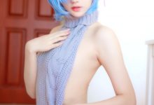 南桃Momoko NO.45 蕾姆露背毛衣 [12P-94MB]-妹子图