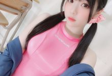 霜月shimo -  Pink Swimsuit 粉色泳装 [21P-100MB]-妹子图