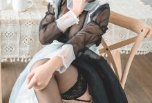 蜜汁貓裘-黑絲透明女仆[30P-260MB]-妹子图