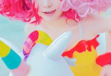 王者荣耀小乔夏日独角兽cos福利写真图片-妹子图