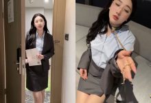 江真真性感深灰色Ol制服拍摄花絮 [1V-560MB]-妹子图