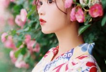 和服美女娇嫩可人户外写真图片-妹子图