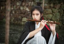 冷艳古风美女雨中清冷写真图片-妹子图