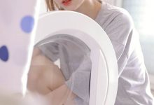 马尾辫美女清新随性居家写真图片-妹子图