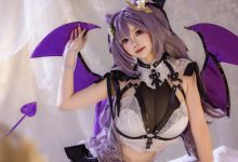 雪晴Astar-刻晴恶魔拘束睡衣[20P+4V-335MB]-妹子图