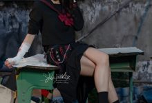 咬一口兔娘(Yiko湿润兔) –  不良女高 [73P+1V-1.79GB]-妹子图