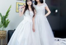 [BoBoSocks袜啵啵]NO.510 小甜豆&甜甜圈-两双高跟鞋、薄肉丝、薄白丝、婚纱主题、互相帮对方腿脚涂抹[172P+1V／7.02GB]-妹子图