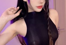 九言 – 黑丝紧身衣[22P+6V-201.1M]-妹子图