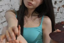 青柠映画 003 - 小小 画室 蓝吊带抹胸 [145P1V-2.30GB]-妹子图