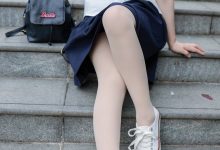 丝恋摄影 NO.016 泡芙-白色衬衫 jk短裙 肉色薄丝 白色帆布鞋[290P+1V／5.18GB]-妹子图