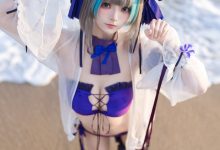 九柒喵 –  碧蓝航线-柴郡泳装[26P-193.9M]-妹子图