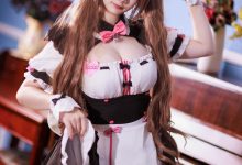 阿雪雪 –  巧克力女仆&蕾姆婚纱[27P-192.4M]-妹子图