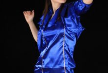 [王朝贵足]0021 室内套图 宣萱窈窕气质空姐制服灰丝黑色高跟系列B-妹子图
