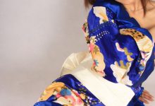 [王朝贵足]0031 室内套图 宣萱东瀛风情日式蓝色和服肉色丝袜系列B-妹子图